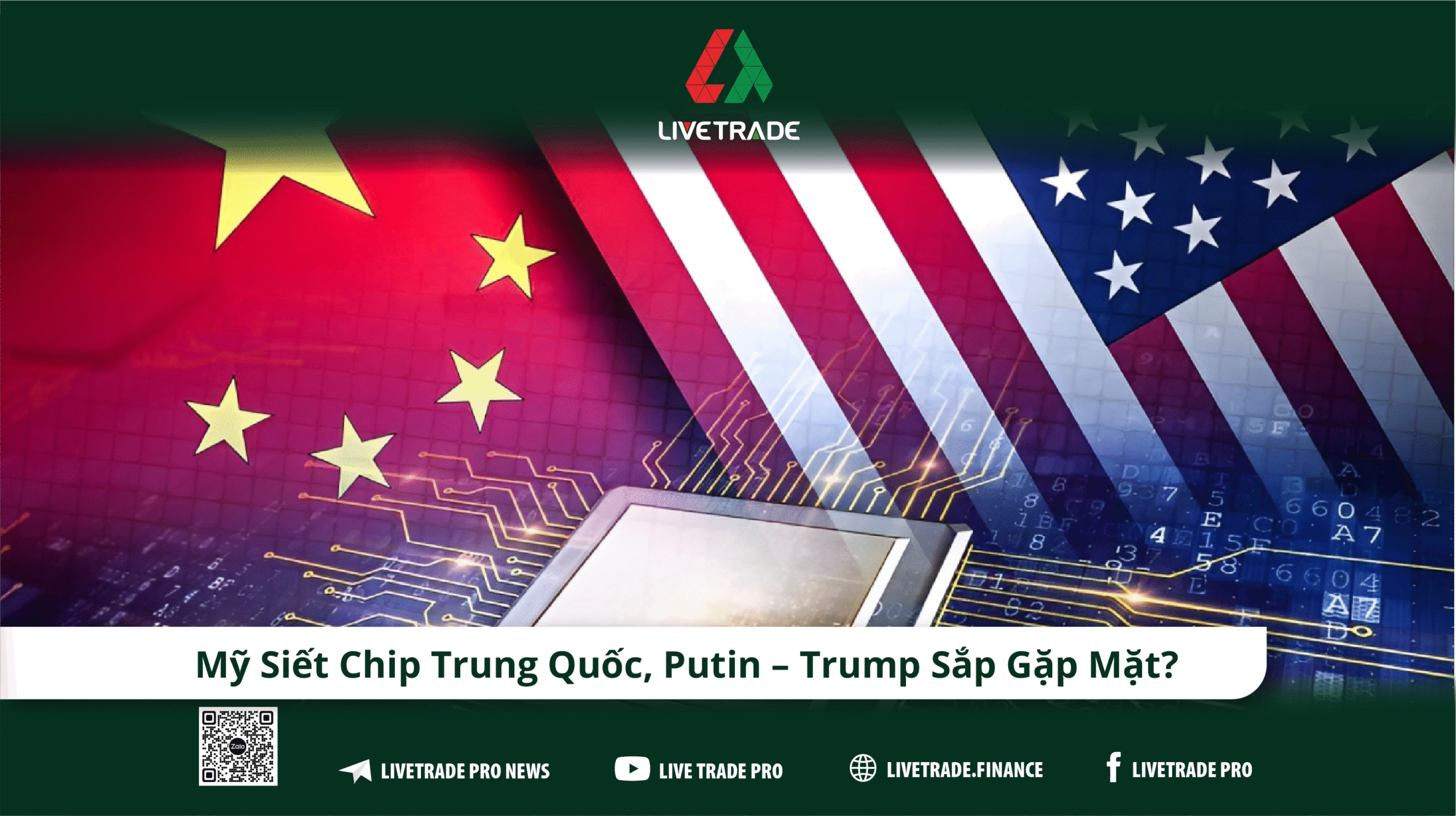 Vàng tăng mạnh, Mỹ mở rộng lệnh cấm chip Trung Quốc, đàm phán Nga–Ukraine không tiến triển. Cập nhật tin tài chính thị trường ngày 16/5/2025.